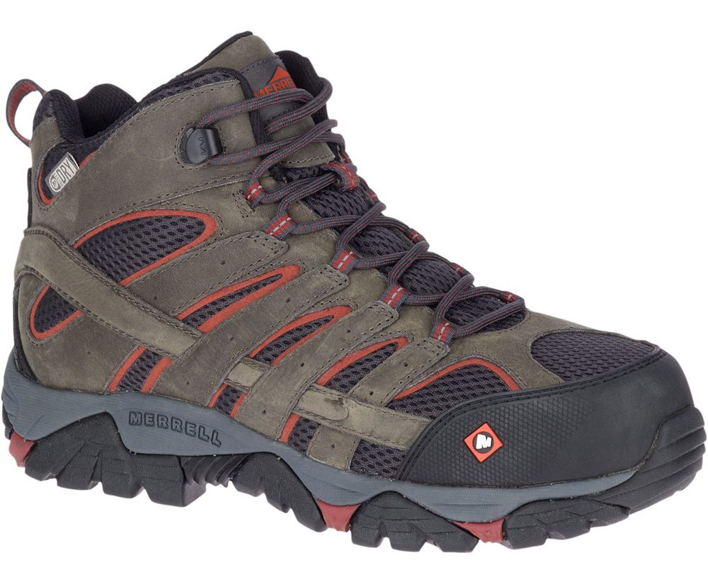 Merrell Boots Brown - Moab Vertex Mid Waterproof Comp Toe - Mens 41LMYFSIT
